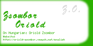 zsombor oriold business card